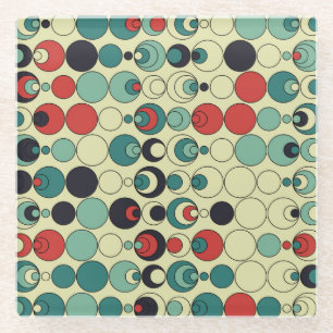 Posavasos De Vidrio Resumen de diseño de patrones geométricos sin cost