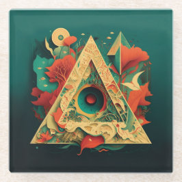 Posavasos De Vidrio Resumen de fantasías mundo de objetos imposibles