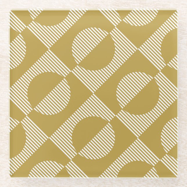 Posavasos De Vidrio Resumen de la infiltración geométrica sin soldadur (Anverso)