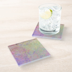 Posavasos De Vidrio Resumen del Pop de Tinta Alcohólica Colorida Paste