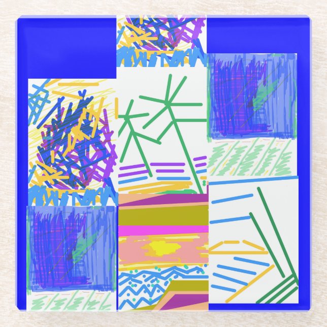 Posavasos De Vidrio Resumen festivo (Anverso)