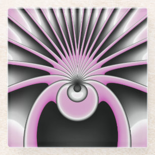 Posavasos De Vidrio Resumen moderno Patrón de arte radical loco