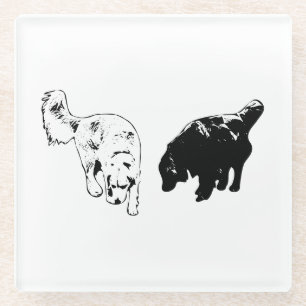 Posavasos De Vidrio Retorno de tabla de brillo — Recuperar Duo