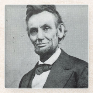 Posavasos De Vidrio Retrato de Abe Lincoln 1