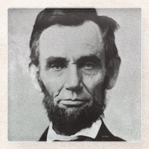 Posavasos De Vidrio Retrato de Abe Lincoln 2