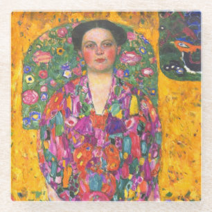 Posavasos De Vidrio Retrato de Klimt de Eugenia Primavesi