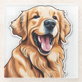 Posavasos De Vidrio Retriever Dorado 