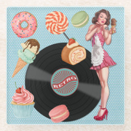 Posavasos De Vidrio Retro