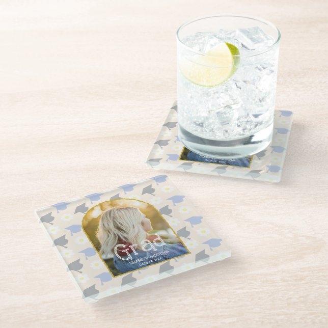 Posavasos De Vidrio Retro Peach Graduation (Angular)