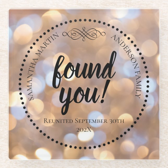 Posavasos De Vidrio Reunión de adopción (Anverso)