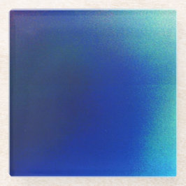 Posavasos De Vidrio Revestimientos de vidrio con diseño azul y turques