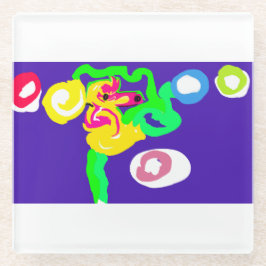 Posavasos De Vidrio Rey del arte del caballito de mar 