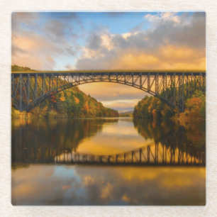 Posavasos De Vidrio Rey francés Bridge en caída