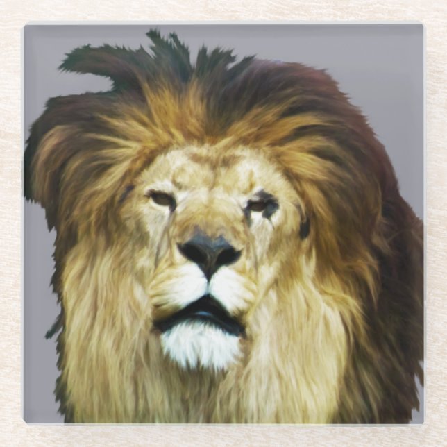 Posavasos De Vidrio Rey imperfecto (Anverso)