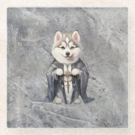 Posavasos De Vidrio Rey sacerdote Perro Husky Siberiano