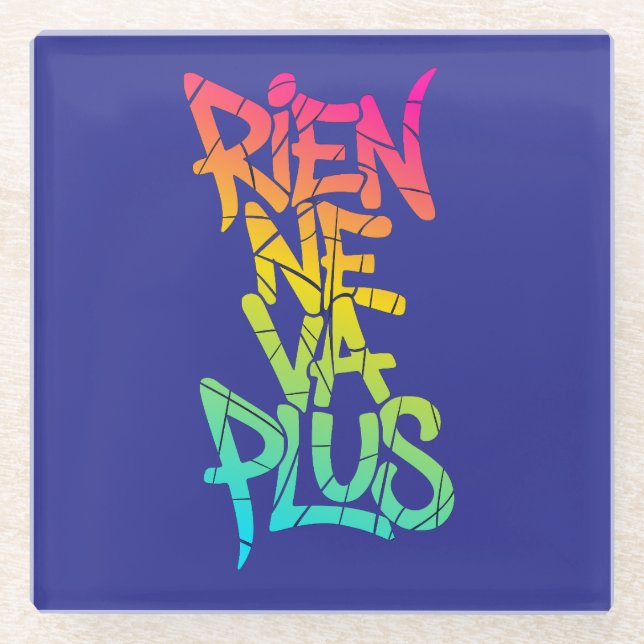 Posavasos De Vidrio Rien ne va plus (Anverso)