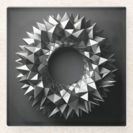 Posavasos De Vidrio ring of irregular pyramides