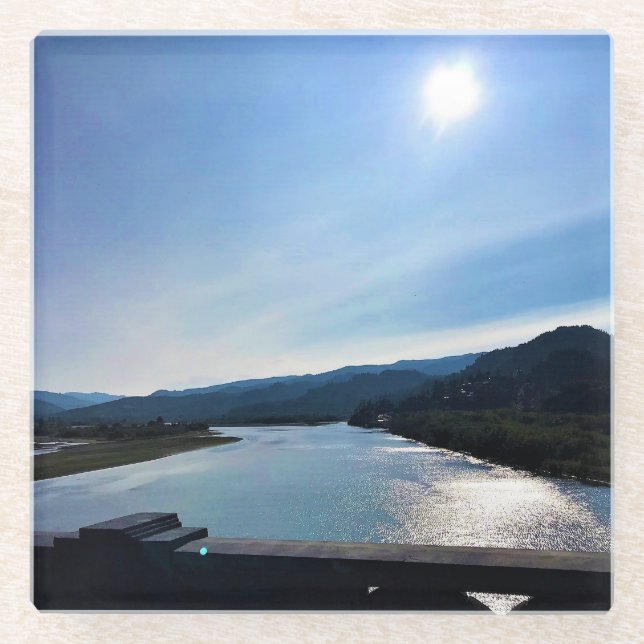 Posavasos De Vidrio Río Rogue, OR (Anverso)