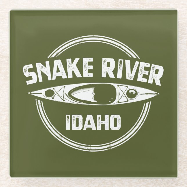 Posavasos De Vidrio Río Serpiente Idaho (Anverso)