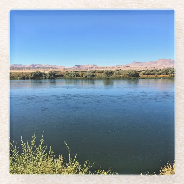 Posavasos De Vidrio Río Serpiente, Melba, Idaho (Anverso)