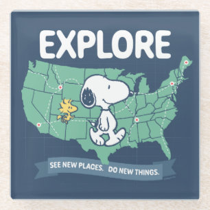 Posavasos De Vidrio Road Trippin   Explorar cacahuetes