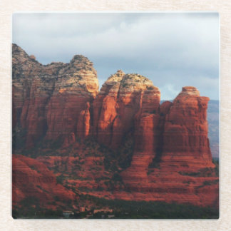Posavasos De Vidrio Roca de café nublado en Sedona Arizona