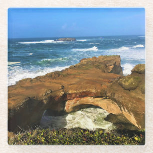 Posavasos De Vidrio Roca Otter en el Parque Estatal Devil's Punchbowl,