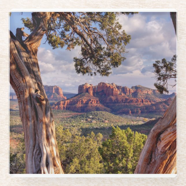 Posavasos De Vidrio Roca roja el | Sedona Arizona (Anverso)