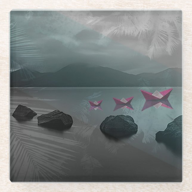 Posavasos De Vidrio Rocas (Anverso)