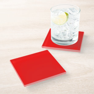 Posavasos De Vidrio Rojo