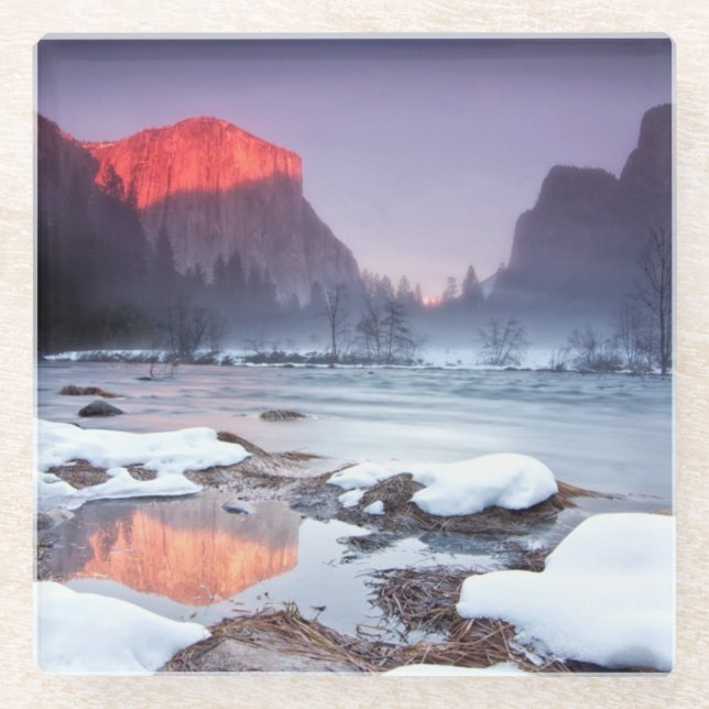 Posavasos De Vidrio Rojo de Omega (Anverso)