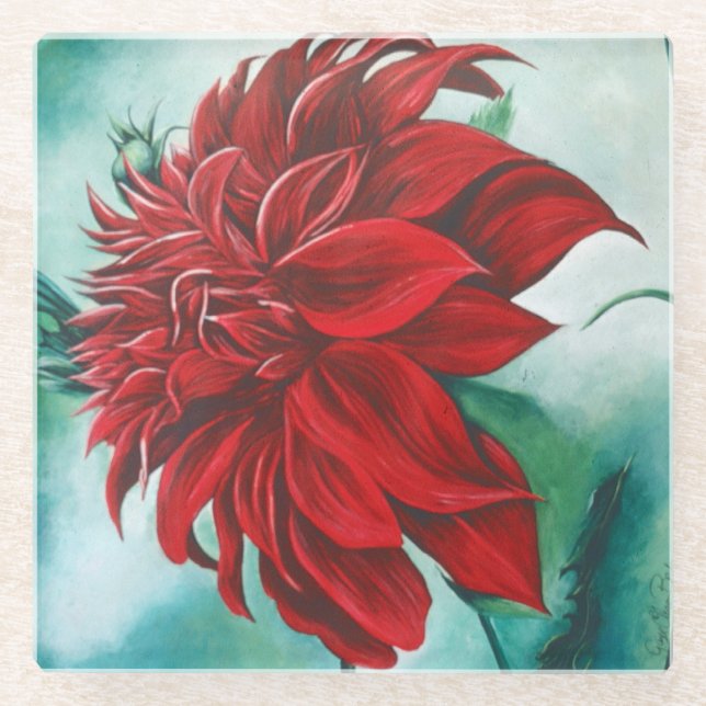 Posavasos De Vidrio Rojo en furor (Anverso)