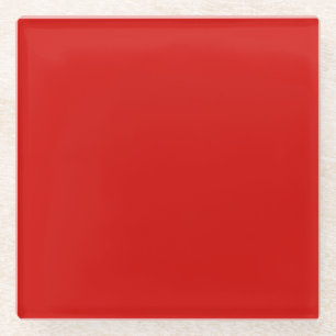 Posavasos De Vidrio Rojo sólido