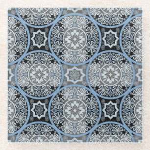 Posavasos De Vidrio Ropa Romántica: Impresión Abstracta Brillante.