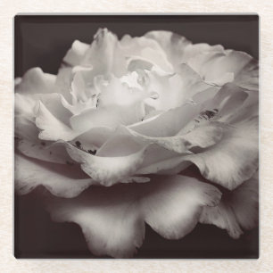 Posavasos De Vidrio Rosa blanca