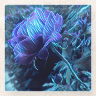 Posavasos De Vidrio Rosa de vidrio eléctrico de jardín