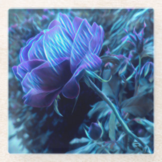 Posavasos De Vidrio Rosa Eléctrico Jardín Vidrio