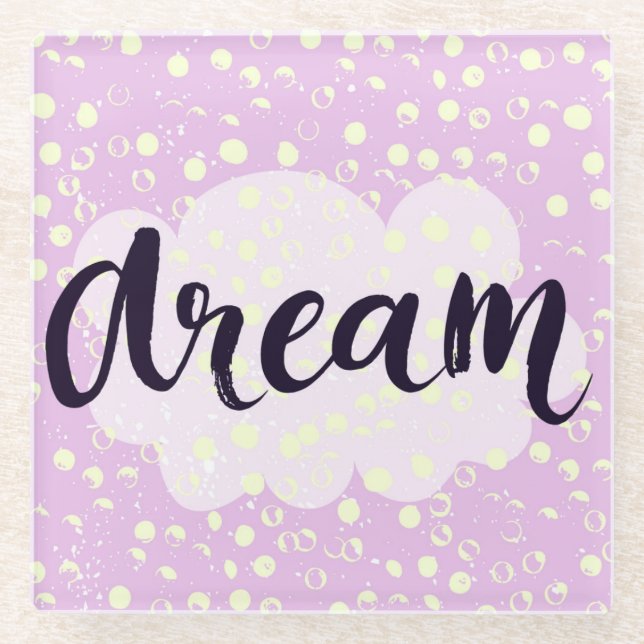 Posavasos De Vidrio Rosa ideal (Anverso)