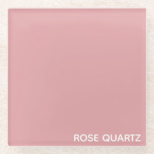 Posavasos De Vidrio Rosa Nombre de color rosa de cuarzo