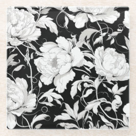 Posavasos De Vidrio Rosas blancas