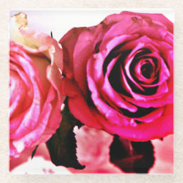 Posavasos De Vidrio Rosas en auge