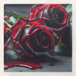 Posavasos De Vidrio Rosas góticos