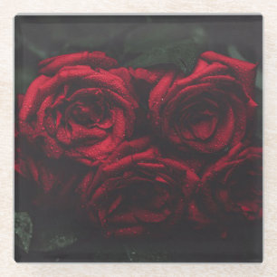 Posavasos De Vidrio Roses rojos