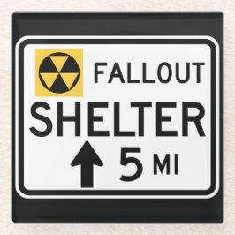 Posavasos De Vidrio Rótulo Fallout Shelter