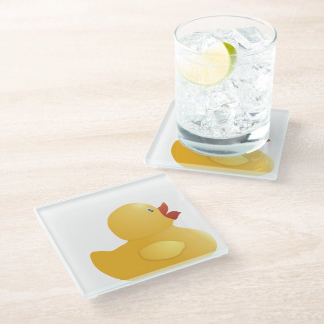 Posavasos De Vidrio Rubberduck amarillo (Angular)