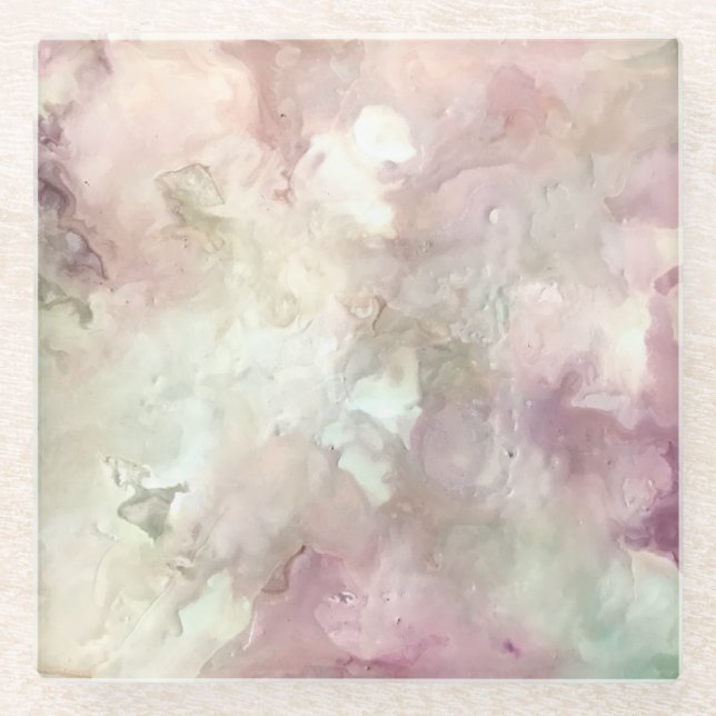 Posavasos De Vidrio Rubor o Rosa" (Anverso)