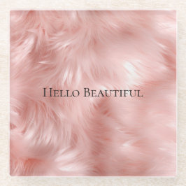 Posavasos De Vidrio Rubor Pink Animal