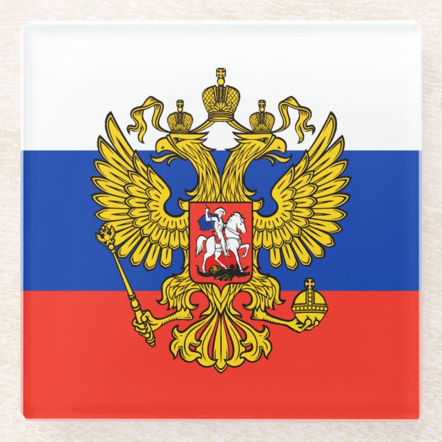 Posavasos De Vidrio Rusia (Anverso)