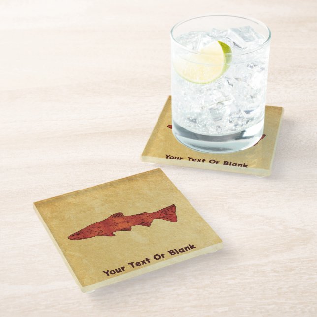 Posavasos De Vidrio Rustic Trout (Angular)