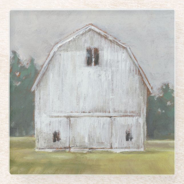 Posavasos De Vidrio Rústico Barn (Anverso)